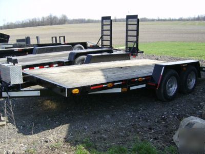 16' low profile car trailer ramps/wireless winch 