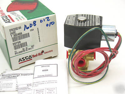 Asco EF8320G184 3-way nc solenoid valve brass 1/4