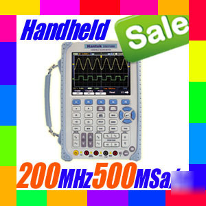Handheld digital oscilloscope multimeter 200MHZ 500MS/s