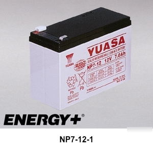 Battery yuasa NP7-12 fr, NP7-12 rech 12V 7 ah .187 tab