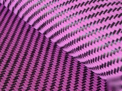 Pink carbon fiber hybrid cloth fabric 50
