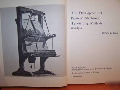 Development of mechanical typesetting 1822-1925 r. huss