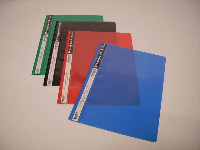 20 high quality glossy assorted A4 project folders