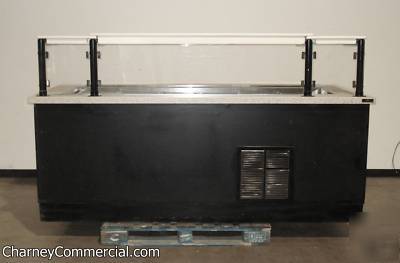 Refrigerated buffet serving table with sneeze gaurd 96