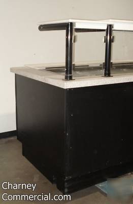 Refrigerated buffet serving table with sneeze gaurd 96