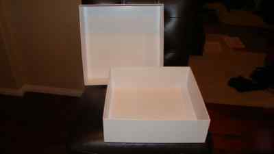 White gift boxes rigid 2 piece telescoping 