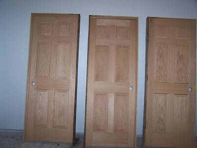 Oak six panel doors prehung never installed