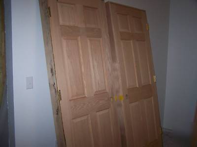 Oak six panel doors prehung never installed