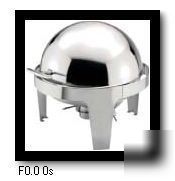 6.8L/7QT roll top round stainless steel chafer