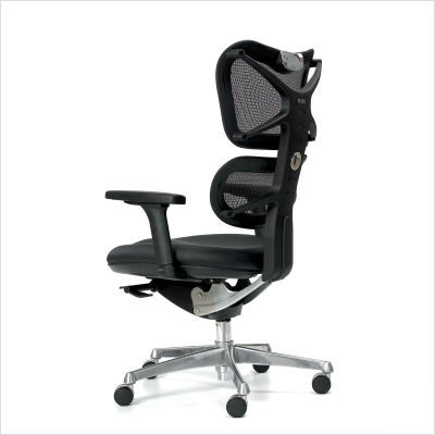 Spider X1 midback mesh chair black leather