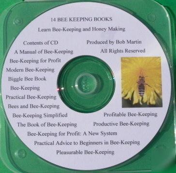 Beekeeping, honey honey bees 14 bee keeping books on cd