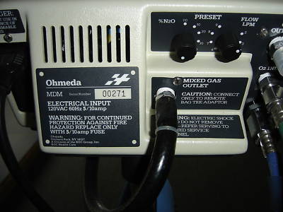 Ohmeda automated nitrous oxide sedation unit-mint 