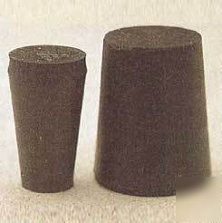 Plasticoid black rubber stoppers, solid 6.: 6.5M290