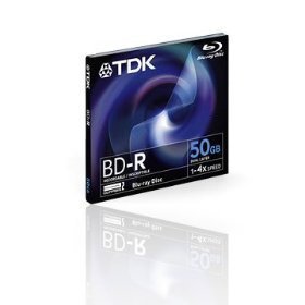 1XTDK blu-ray 50GB 1-4 speed disks bd-r writable cased