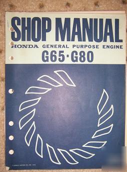 1975 honda general purpose engine manual G65 - G80 t