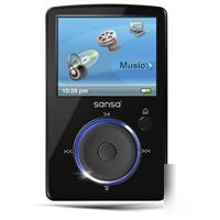 Sandisk 4GB black sansa fuze MP3 player - SDMX14R-00...