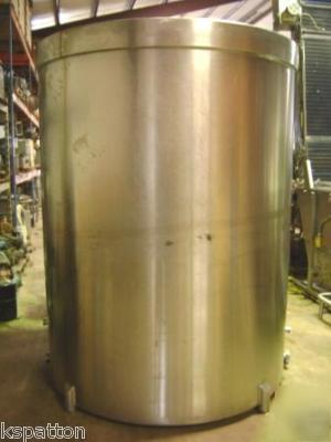 1600 gallon stainless tank with inverted dish bottom