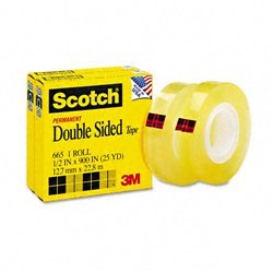 New scotch 665 double-sided office tape, 1/2