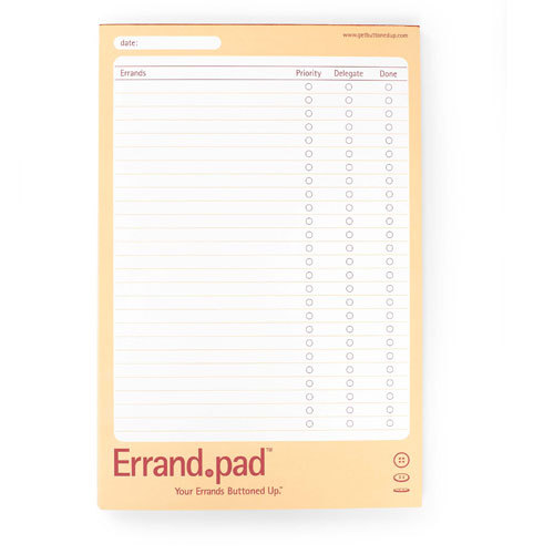 Errand organizer notepad by buttoned up