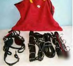 New brand mini miniature horse size leather harness