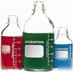 Wheaton media bottles, graduated, wheaton 219759 with