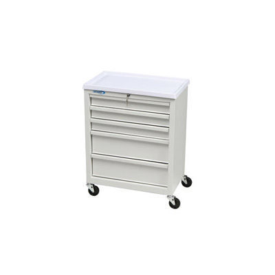  lakeside treatment / procedure cart five drawer white