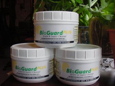 Bio/guard plusorganic drain and pipe cleaner.