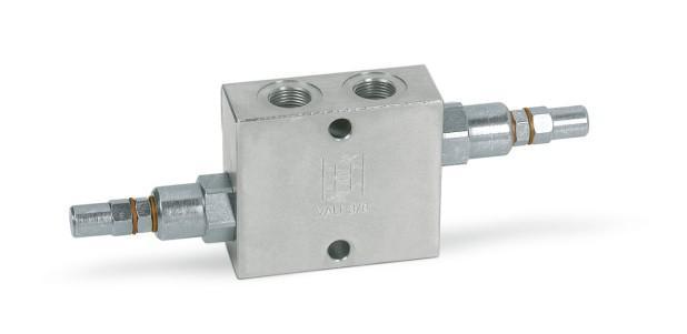 Hydraulic dual cross relief valve inline 3/4