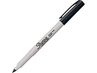 New 24 sharpie extra fine permanent markers black ink 