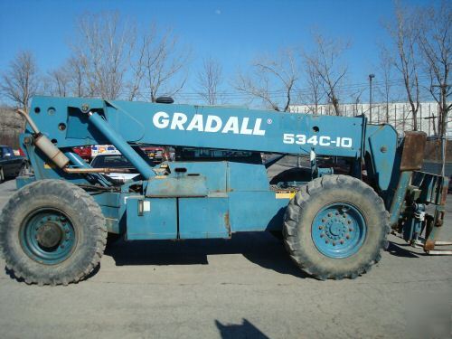Gradall 534 c-10 forklift 40' 10K outriggers, cab 