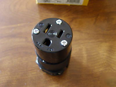 { 10 } HBL5269C 15A 125V edison connector { all black }