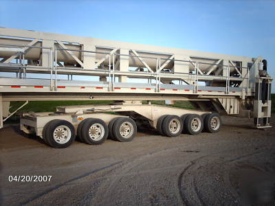82' trailer 70'hyd. lift derek with self steering axle