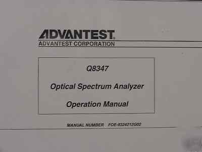 Advantest Q8347 optical spectrum analyzer 350NM-1750NM