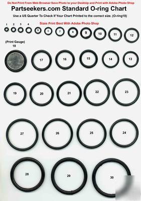 Buna N O Ring Size Chart