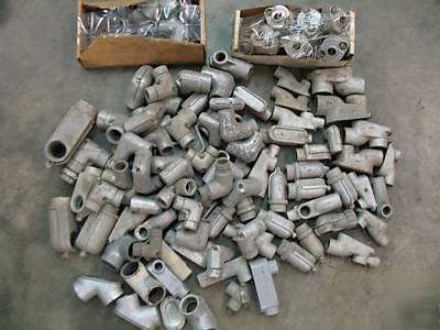 Huge bulk lot rigid conduit fittings lbs appleton