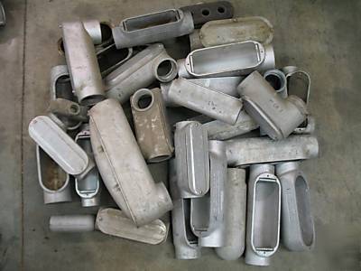 Huge bulk lot rigid conduit fittings lbs appleton