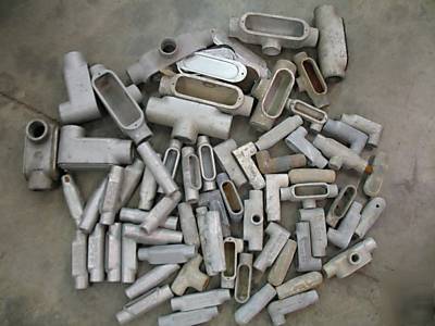 Huge bulk lot rigid conduit fittings lbs appleton