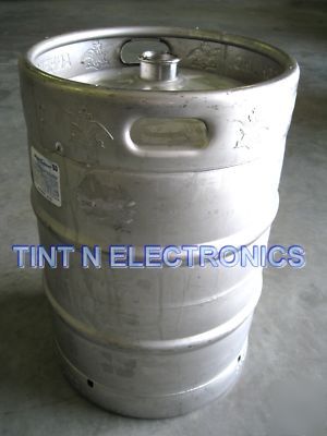 15.5 gallon beer keg stainless steel homebrew bbq