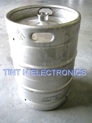 15.5 gallon beer keg stainless steel homebrew bbq