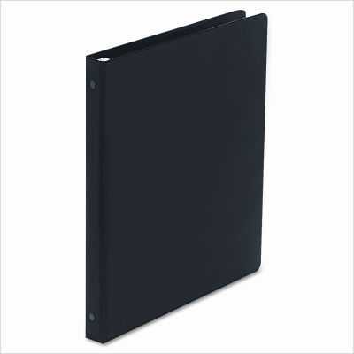Basic vinyl round ring binder, 1/2IN black