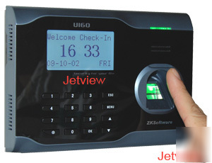 Biometric fingerprint attendance time clock w/ network