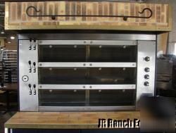 Pavailler cr-4 cyclothermic deck oven, ng, 3 decks, ec 