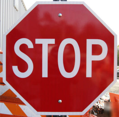 Stop sign 24X24 reflective aluminum legal real