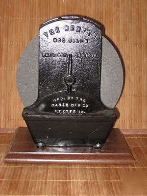 1800's miniature cast iron the dexter hog oiler 