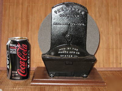 1800's miniature cast iron the dexter hog oiler 