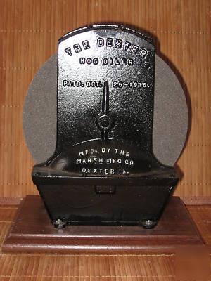 1800's miniature cast iron the dexter hog oiler 