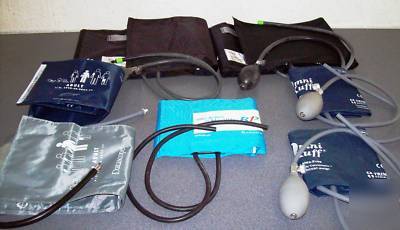 7 varied manufacturer & types medical bp cuffs - list