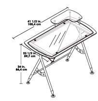 Sauder laptop desk steel frame black/black glass 408529