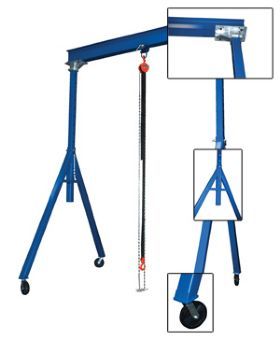 1 - ton fixed height steel gantry crane, fhs-2-20