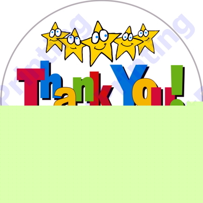 100 smiling stars thank-you stickers ~2